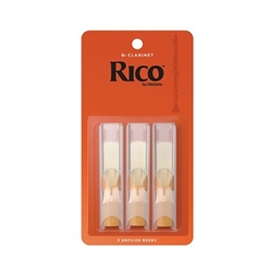 Woodwinds RCA03X Rico by D'Addario Reeds; Bb Clarinet; Box of 3